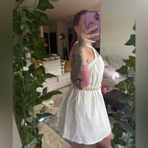 Petal & Pup White Halter Dress